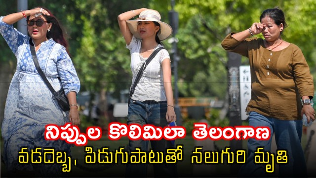 Telangana like a furnace of fire Four people died due to sunstroke and lightning