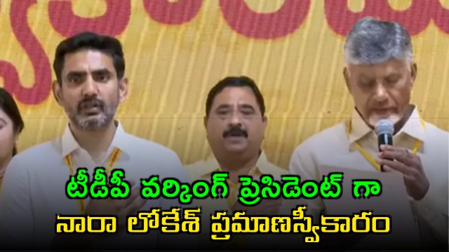 Nara Lokesh take oath as TDP Working President