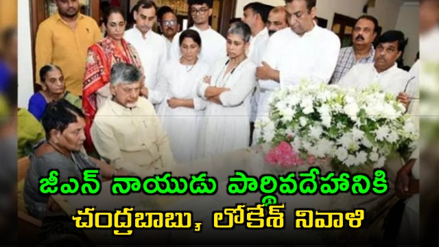Chandrababu Naidu Lokesh Pay Tribute to GN Naidu