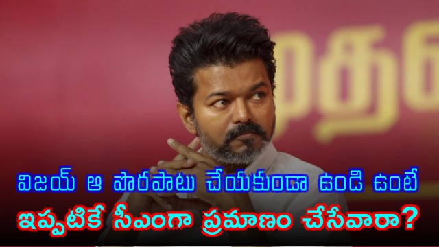Vijays mistake could have made him CM