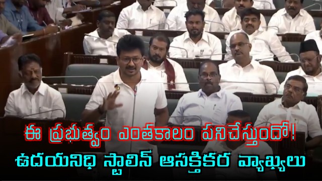 Udhayanidhi Stalin Asks One Question During TVK Government Trust Vote