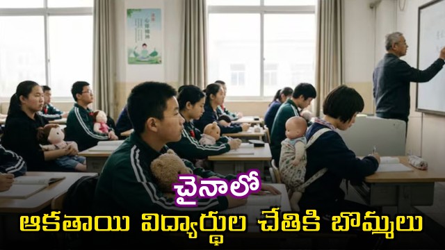 Chinese Students Carry Dolls as Part of Parenting Education Program