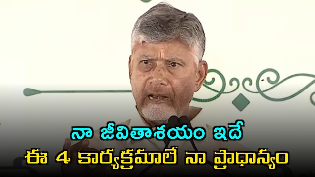 Chandrababu Naidu My Lifes Aim is These Four Programs
