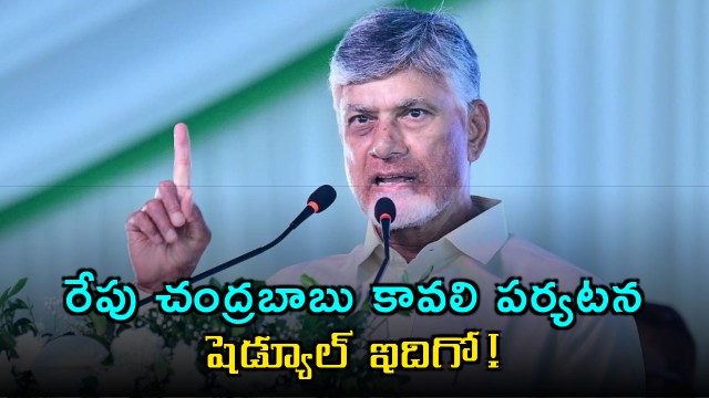 Chandrababu Naidu Kavali visit schedule