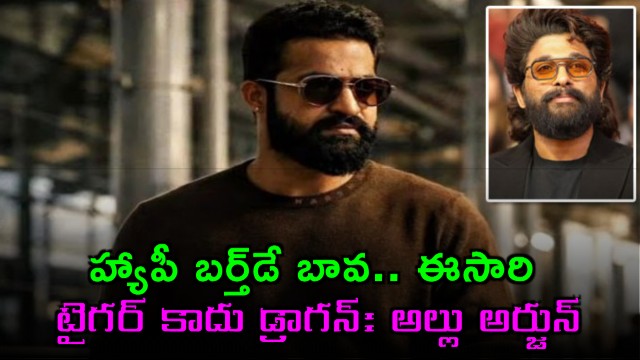 Allu Arjun Wishes Jr NTR Happy Birthday Calls Him Dragon