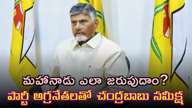 Chandrababu Naidu Discusses Mahanadu Plans With TDP Leaders
