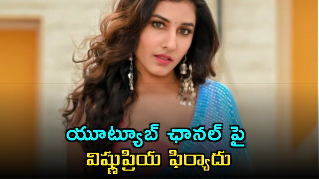 Vishnu Priya files complaint on YouTube channel