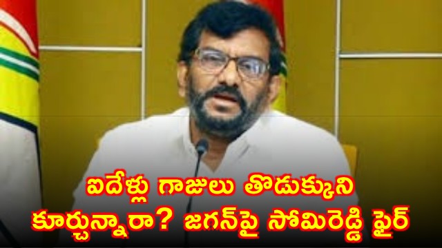 YS Jagan Mohan Reddy Why Silent for 5 Years Somireddy Fires
