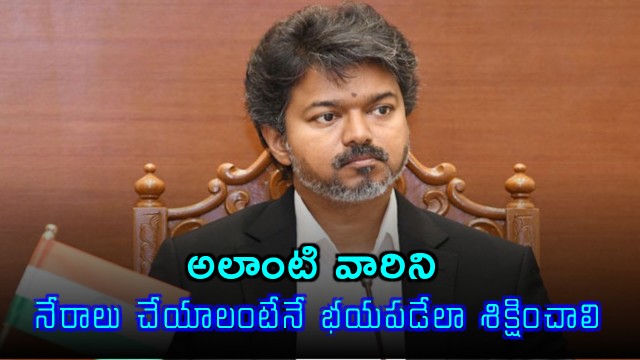CM Vijay orders strict action against criminals in Tamil Nadu