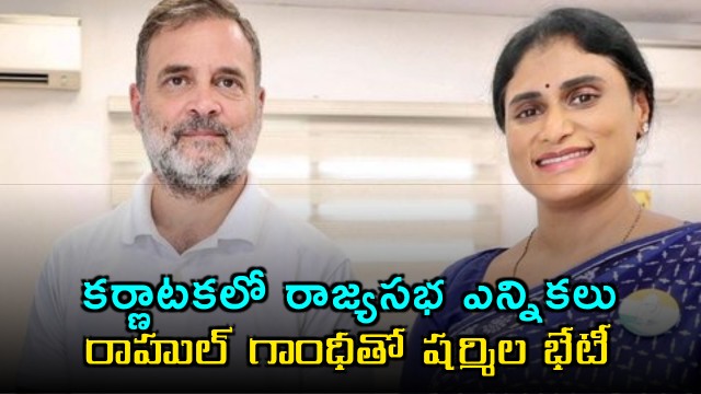YS Sharmila Meets Rahul Gandhi Regarding Rajya Sabha Elections in Karnataka