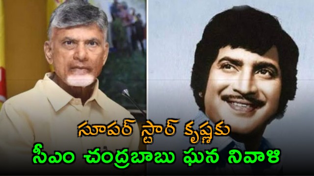 CM Chandrababu Pays Tribute to Superstar Krishna on Birth Anniversary