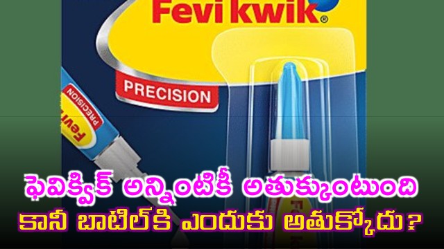 Fevikwik sticks to everything but its own bottle why