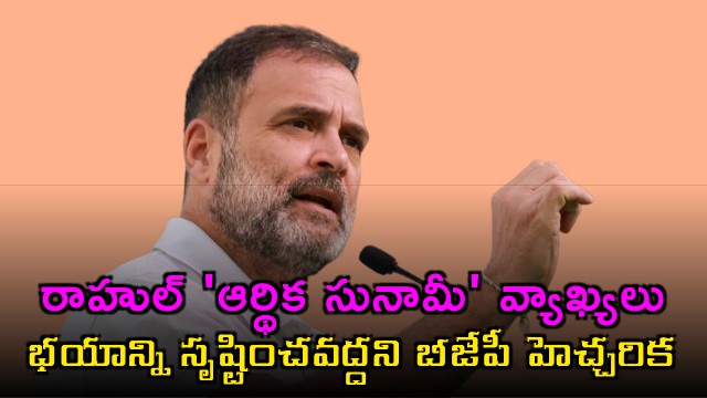 BJP Fact Checks Rahul Gandhi Economic Tsunami Claim