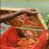 Girl child in a box spotted in Ganges river