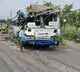 Sand Laden Lorry Collides With RTC Bus