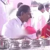 CM KCR menu in Vasalamarri grand dining