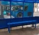 Britain Army Files at Bus Stop