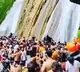 Hundreds throng Kempty Falls in Mussoorie with No Mask No Physical Distance