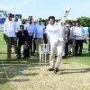 CM Jagan plays cricket in YS Rajareddy stadium