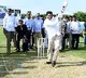 CM Jagan plays cricket in YS Rajareddy stadium