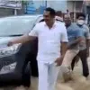 TRS MLA Sridhar Reddy car stuck in flood water
