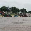 Huge flow in Godavari river at Bhadrachalam