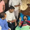 Revanth Reddy visits injured NSUI President Venkat Balmoor