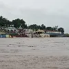 Godavari river water level raised at Bhadrachalam