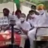 Rahul Gandhi Rides Tractor to Parliament