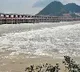 Heavy flood water coming to Prakasam Barrage