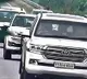 Children riding bike on wrong root as kcr convoy comes