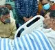 Chandrababu meets TDP follower  in hospital