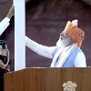 Prime Minister Narendra Modi hoists the National Flag