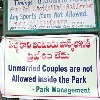 Banner from Hyderabad park removed after outrage over 'moral policing'