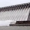 Nagarjuna Sagar fully filled with flood water