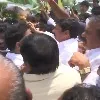 YCP Netas Agitation At Chandrababu Home