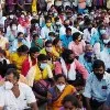 Tirumala devotees protest at srinivasam guest house