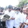 On Gandhi Jayanti, Pawan Kalyan fills potholes to target YSRCP
