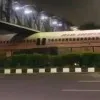 Air India Plane Gets Stuck Under Foot Over Bridge near Delhi Airport