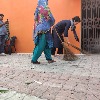 Priyanka picks up the broom in Dalit dwelling
