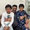 Raghurama Krishna Raju with his grand children