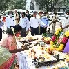 Governor Tamilisai performs Ayudha Puja at Raj Bhavan