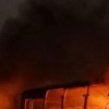 Passengers escape unhurt as bus catches fire in Telangana
