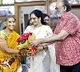 Krishnam Raju falicitates maid