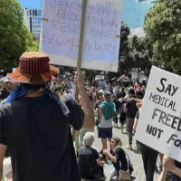 Protest In New Zealand Against COVID Vaccine Mandate