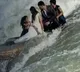 couple stuck at waterfalls