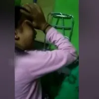Girl crying after seen Chandrababu crying in TV