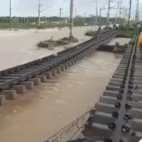 Trains services halted between Vijayawada and Chennai after track washed away at Padugupadu