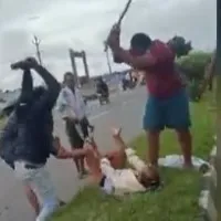Lokesh shares a video of some people thrashed TDP worker in Guntur district
