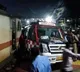 Train collide to 108 ambulance on palasa railway platform